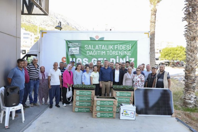 Mersin’de üreticiye fide ve güneş paneli desteği