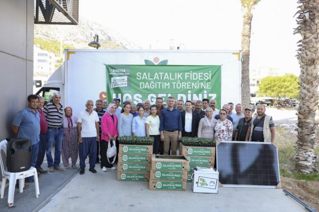 Mersin’de üreticiye fide ve güneş paneli desteği