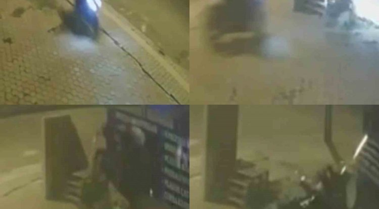 Motosikletli böyle kaza yaptı: O anlar kamerada