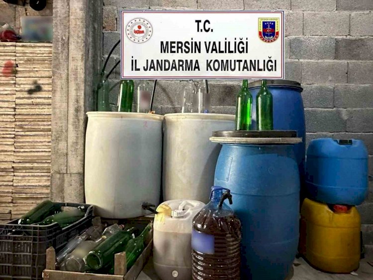 Mersin’de 640 litre sahte içki ele geçirildi