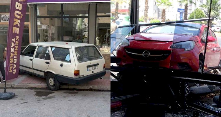 Mersin'de araçlar iş yerlerine daldı